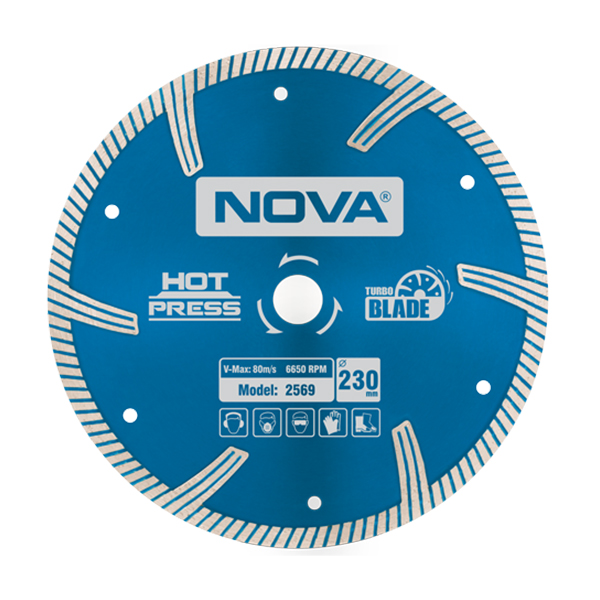 صفحه گرانیت بر توربو الماسه 230 میلیمتر نووا مدل 2569 صفحه گرانیت بر توربو الماسه 230 میلیمتر نووا مدل 2569