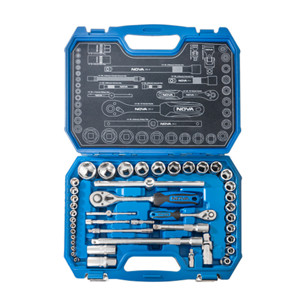 جعبه بکس 1.4 و 1.2 اینچ 44 پارچه نووا مدل 6685 همراه با کیف BMC جعبه بکس 1.4 و 1.2 اینچ 44 پارچه نووا مدل 6685 همراه با کیف BMC