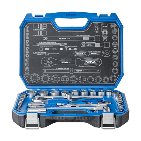 جعبه بکس 1.4 و 1.2 اینچ 44 پارچه نووا مدل 6685 همراه با کیف BMC جعبه بکس 1.4 و 1.2 اینچ 44 پارچه نووا مدل 6685 همراه با کیف BMC