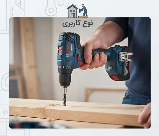 کاربری دریل شارژی